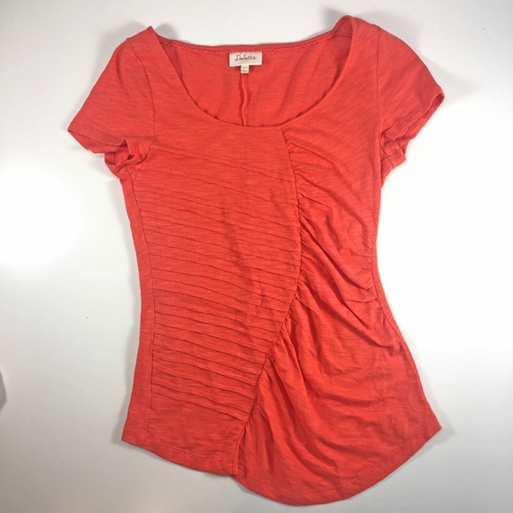 Anthropologie Tops - Anthropologie Deletta Women Pleated Seam Drape Top